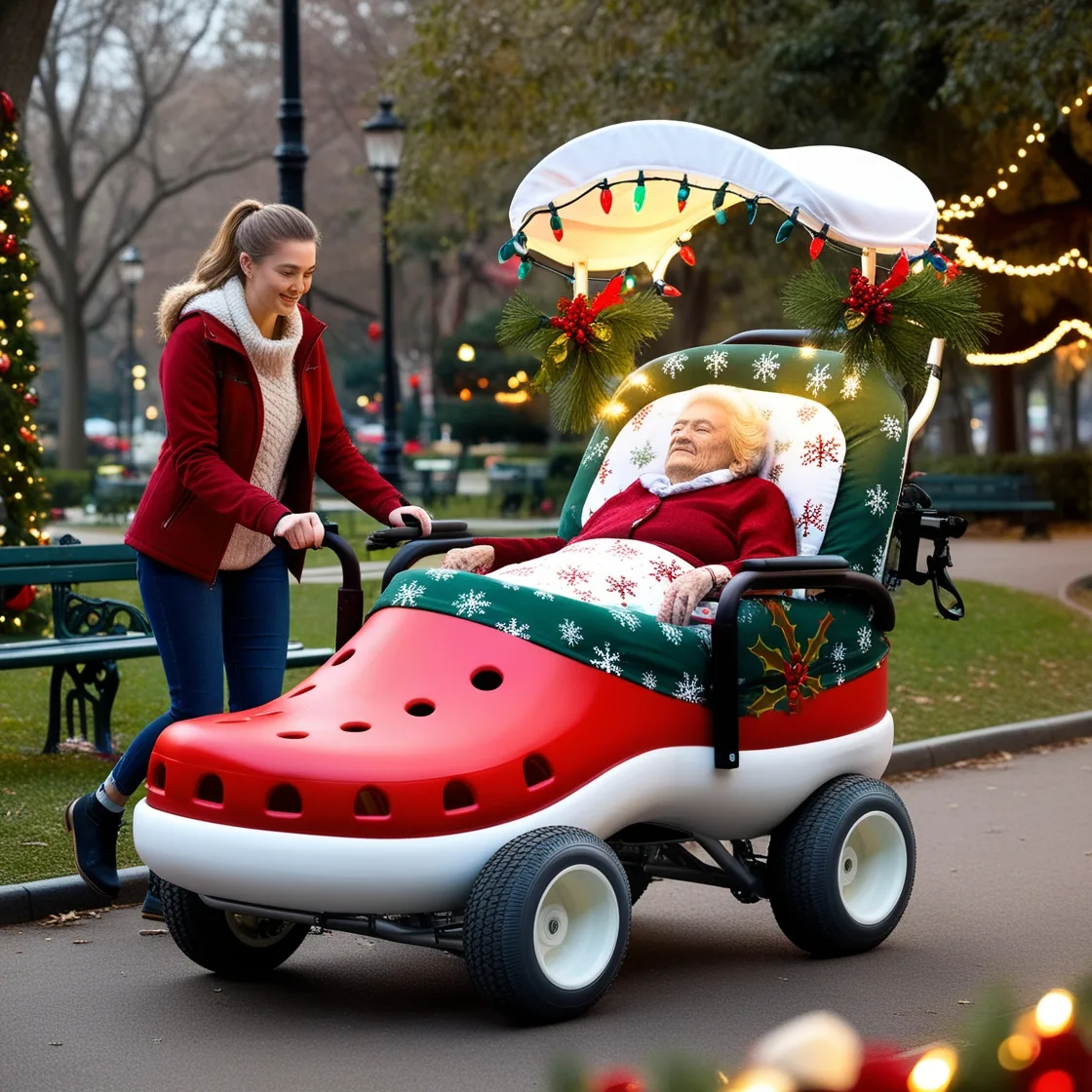 Experience Ultimate Comfort on the Go with the Crocs-Shaped Bed Stroller