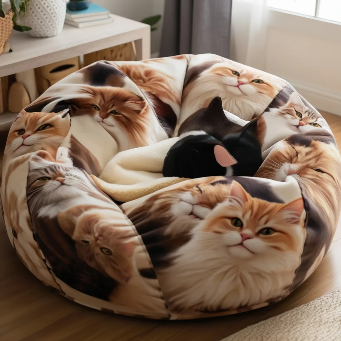 Snuggle Up in Style: Giant Fur Pet Beds For Humans