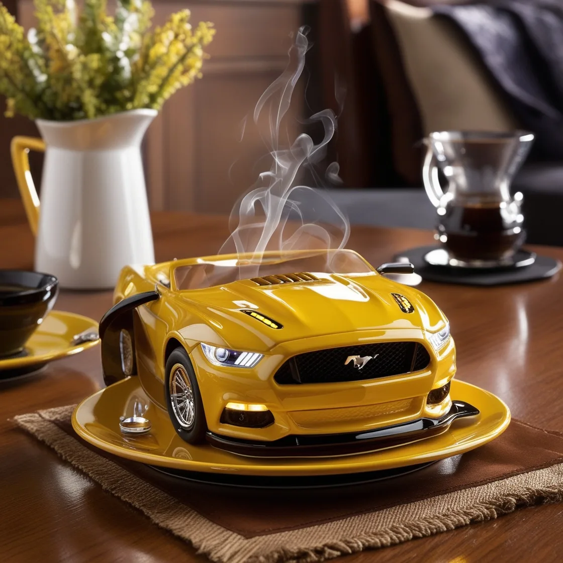 Start Your Day with Power: The Mustang Shaped Coffee Mug for Car Enthusiasts