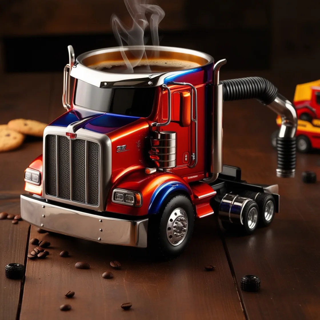 Ride the Road to Caffeine Bliss with Semi-Truck Coffee Mugs