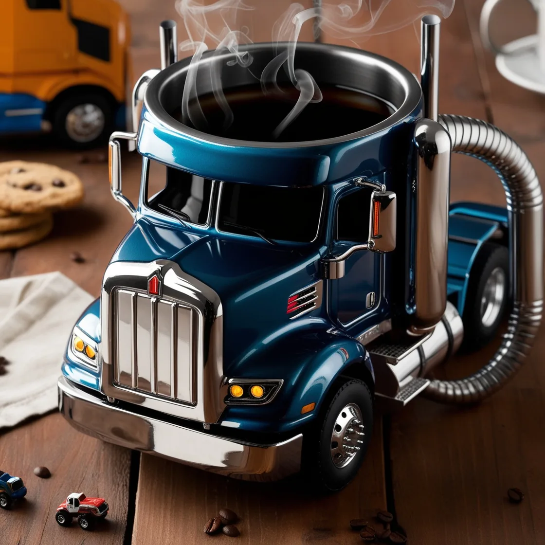 Ride the Road to Caffeine Bliss with Semi-Truck Coffee Mugs