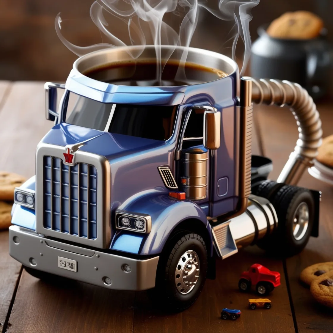 Ride the Road to Caffeine Bliss with Semi-Truck Coffee Mugs