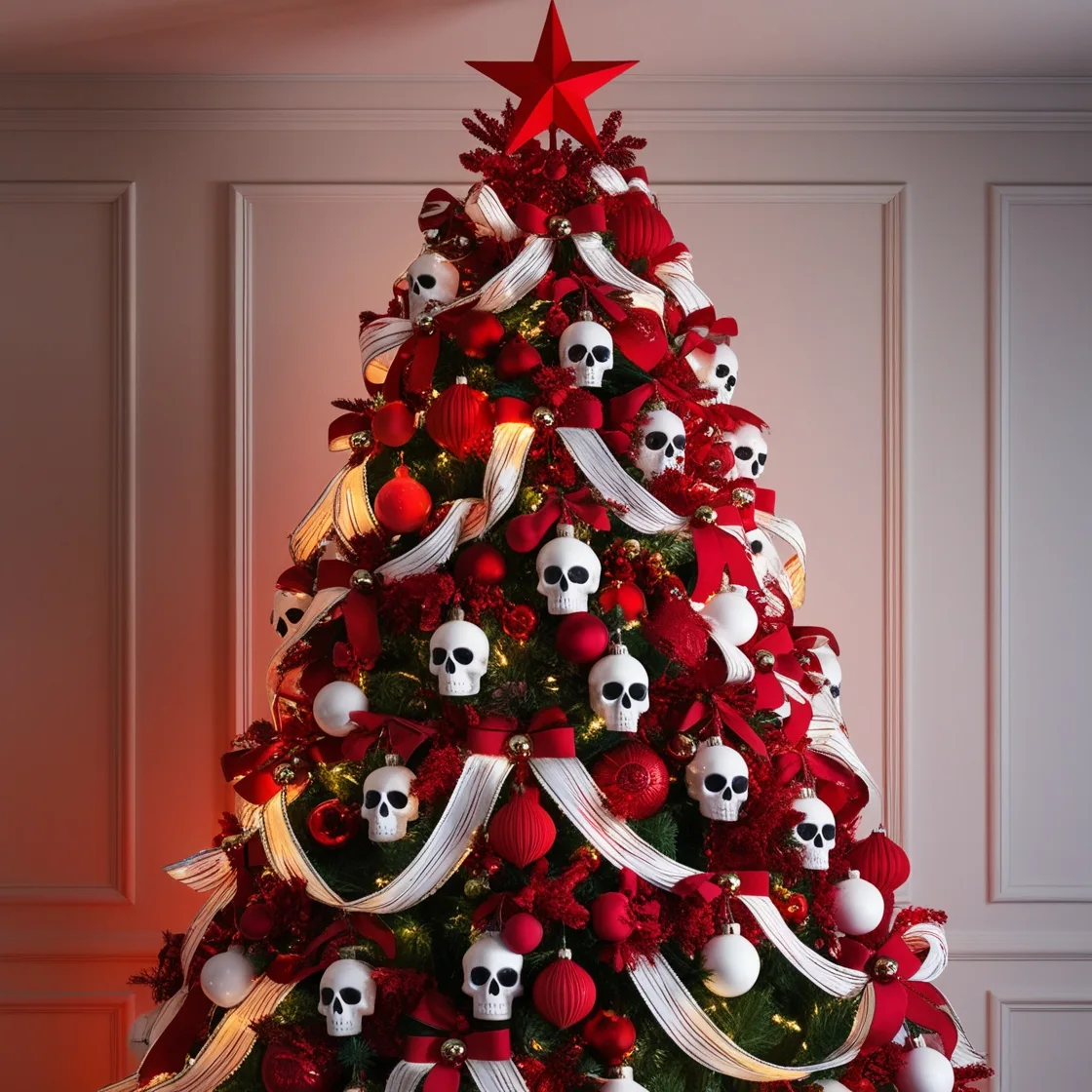 Skull Christmas Tree: A Spooky Twist on Festive Decor