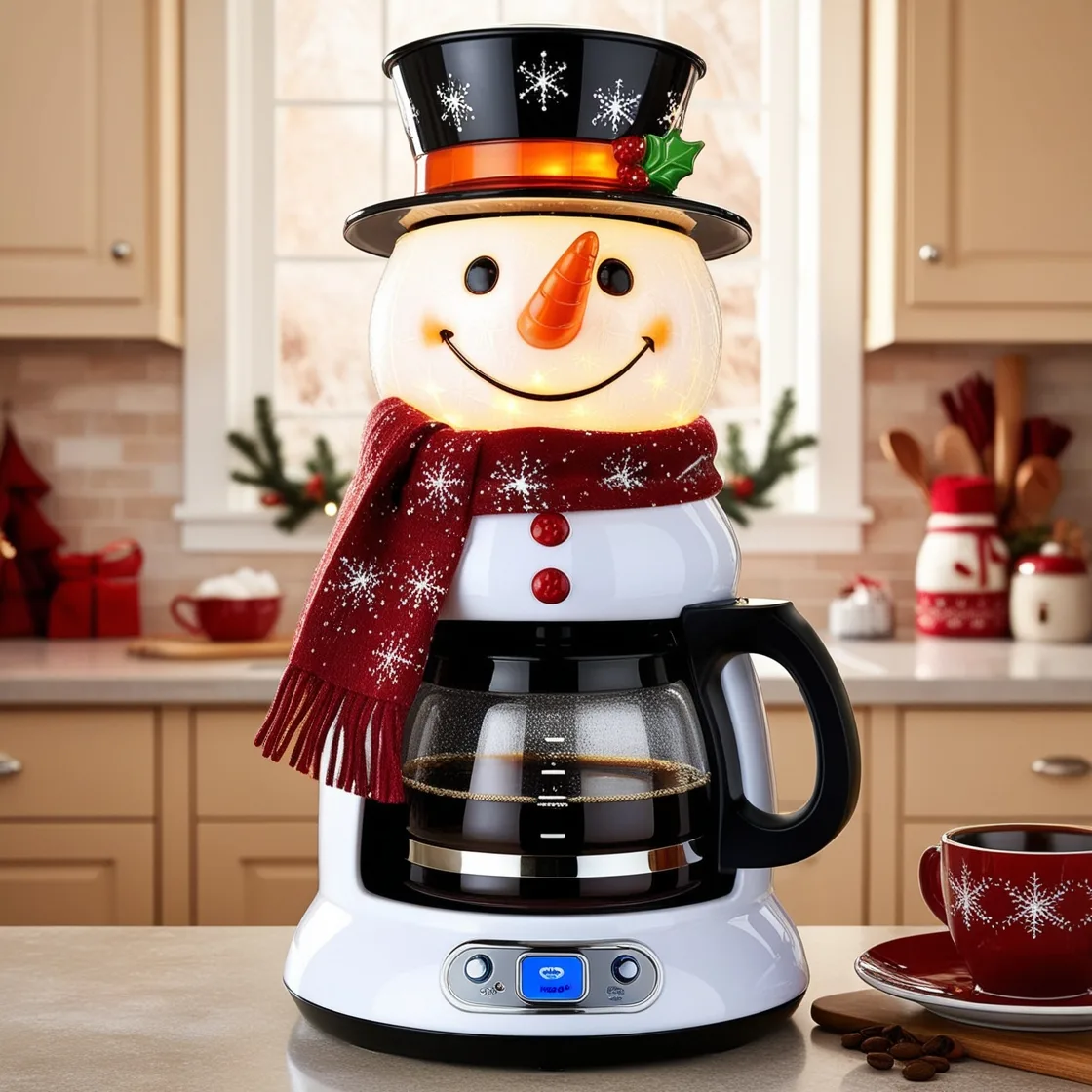 Sip the Magic of Winter: Discover the Adorable Snowman Coffee Maker