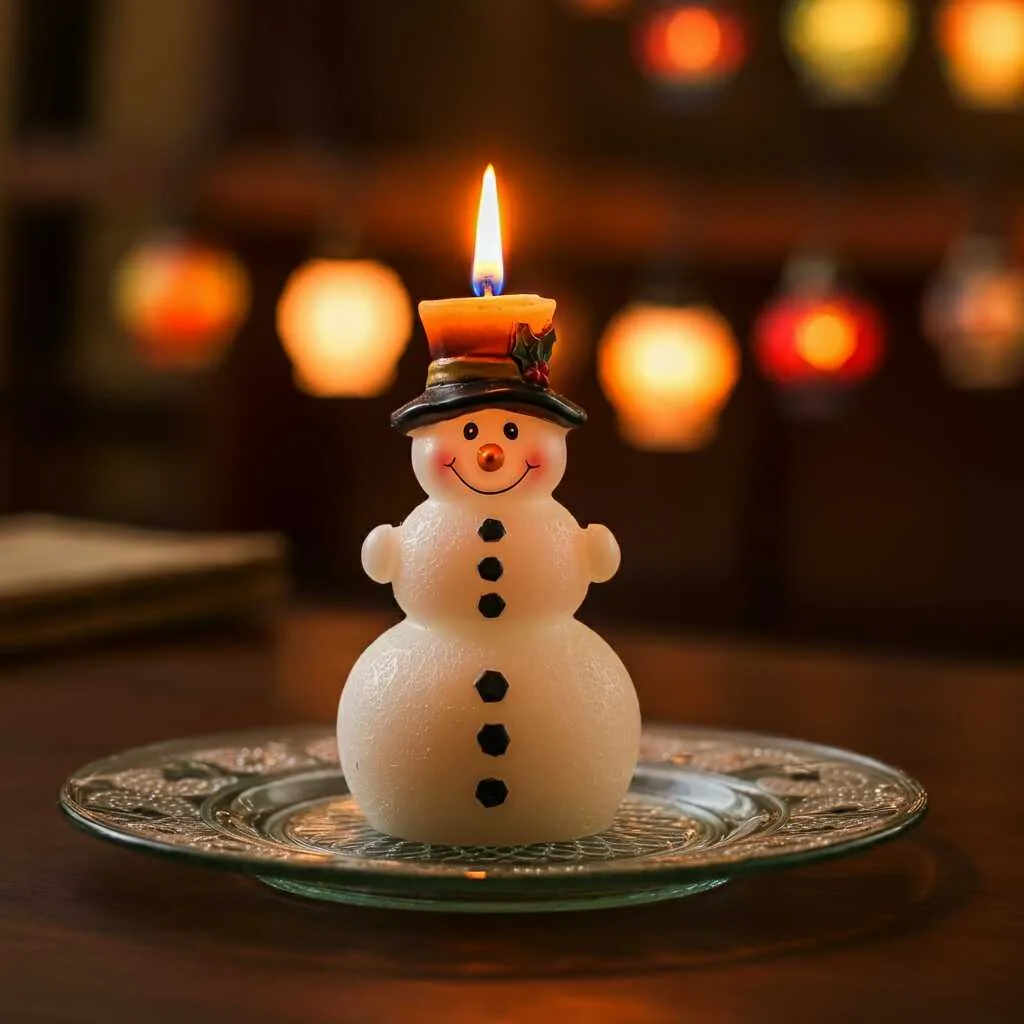 Snowman Shaped Candle: Add a Cozy Glow to Your Winter Wonderland