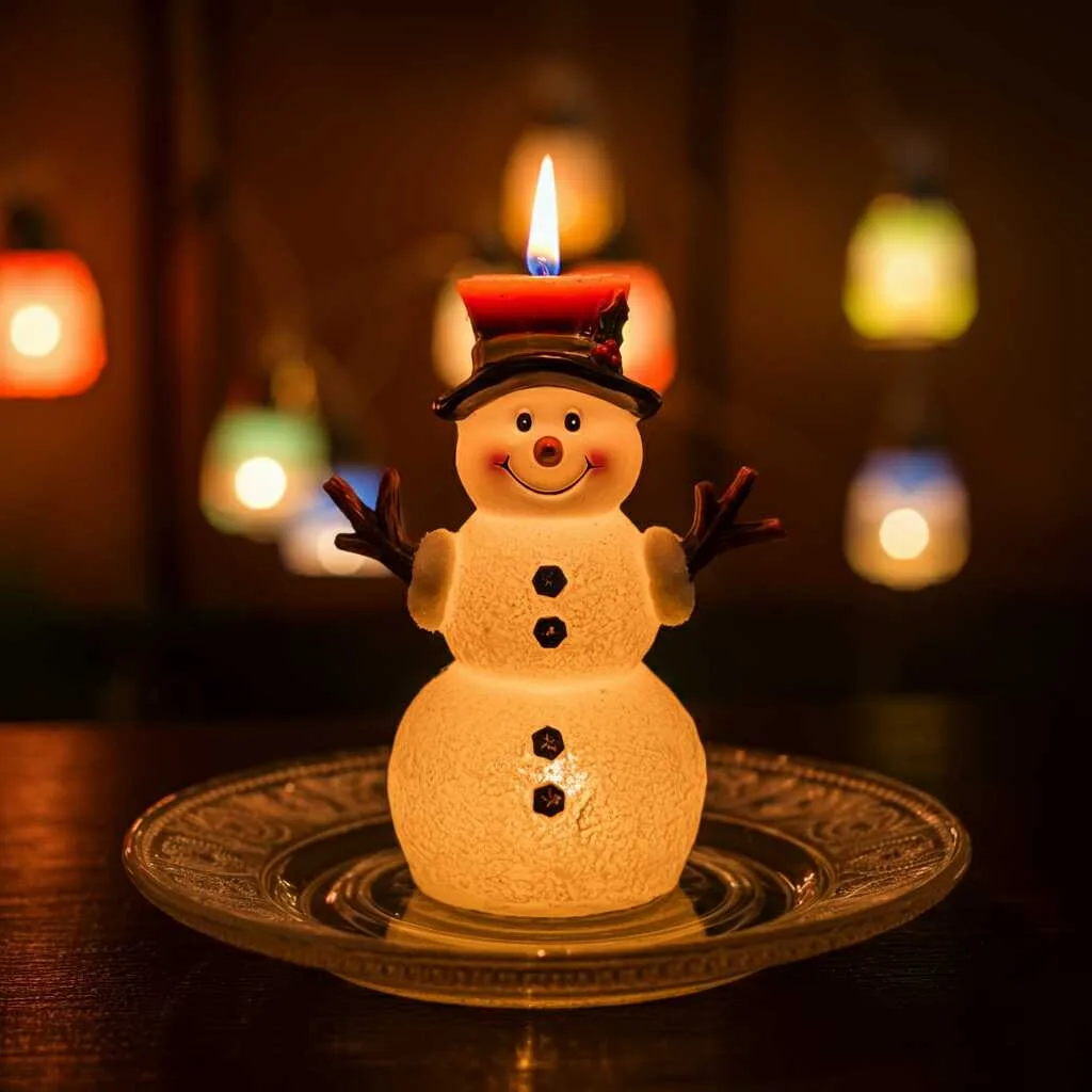 Snowman Shaped Candle: Add a Cozy Glow to Your Winter Wonderland