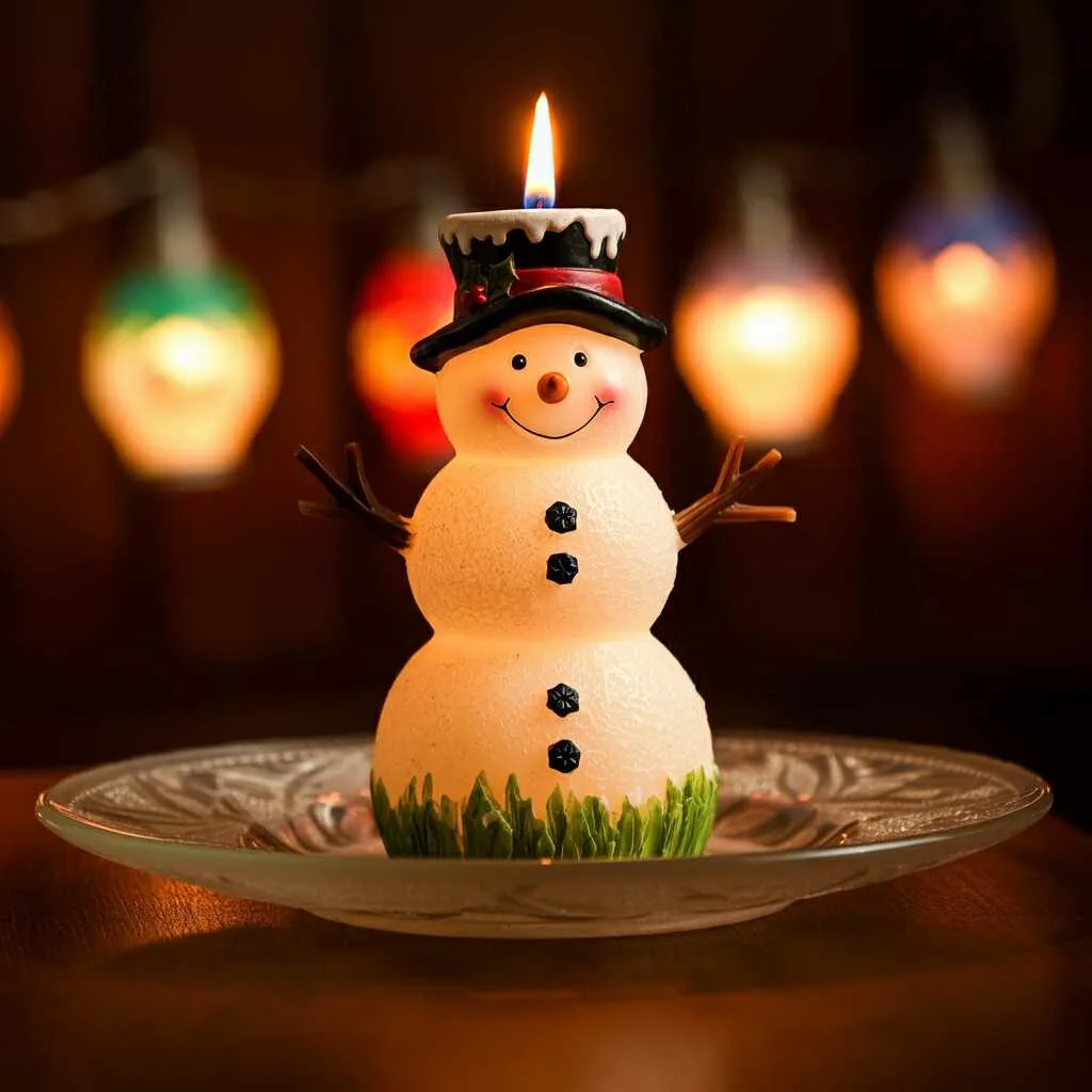 Snowman Shaped Candle: Add a Cozy Glow to Your Winter Wonderland