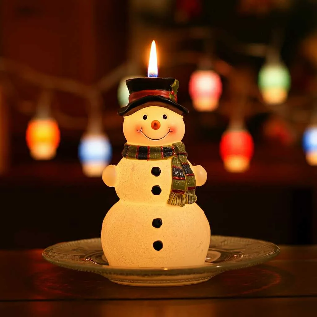 Snowman Shaped Candle: Add a Cozy Glow to Your Winter Wonderland