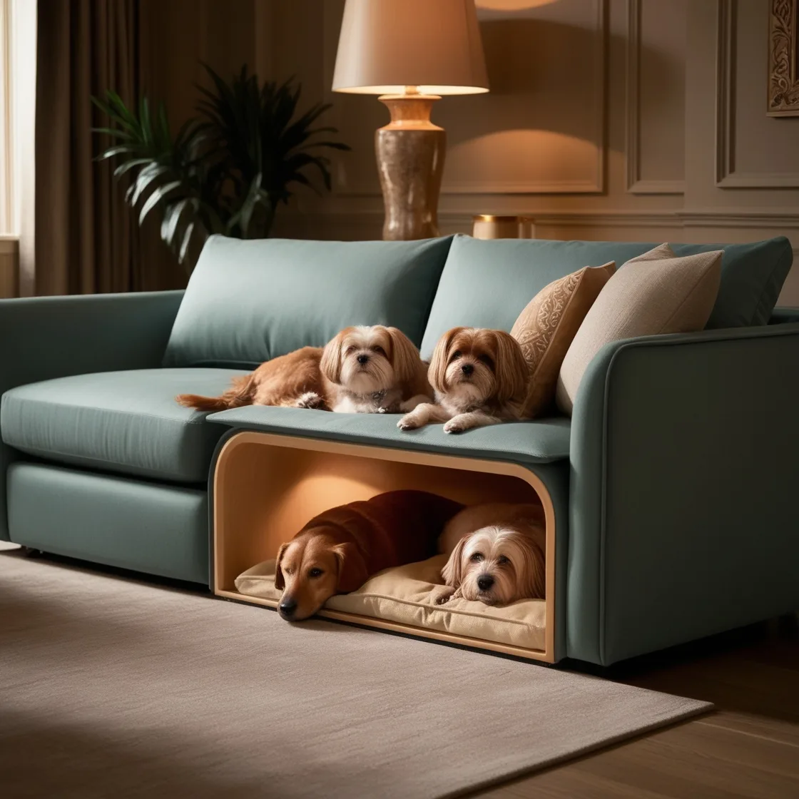 Sofa with Built-In Dog Bed Pods: The Ultimate Comfort for You and Your Furry Friend