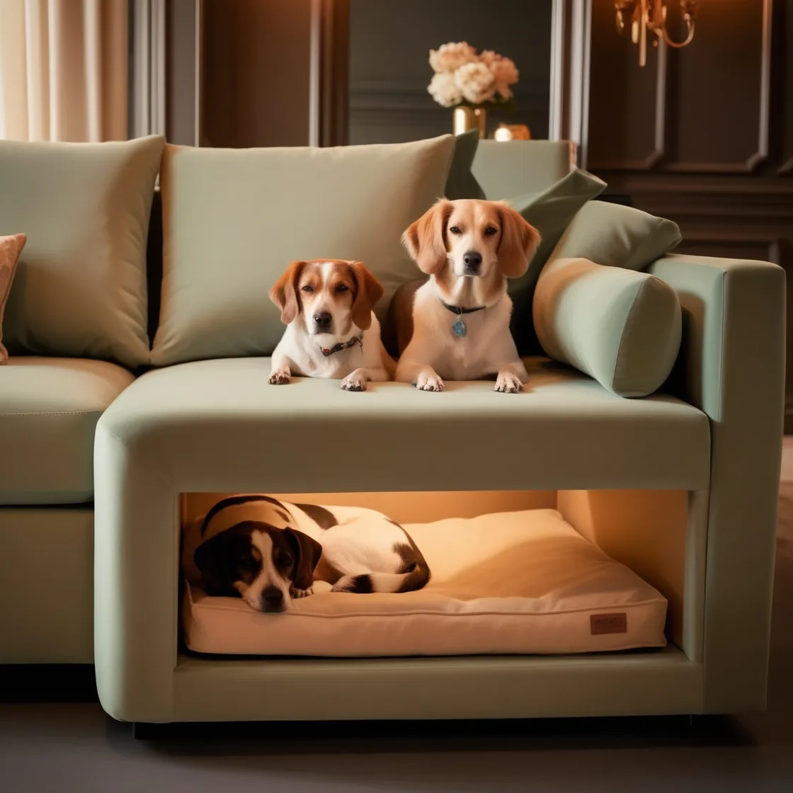 Sofa with Built-In Dog Bed Pods: The Ultimate Comfort for You and Your Furry Friend