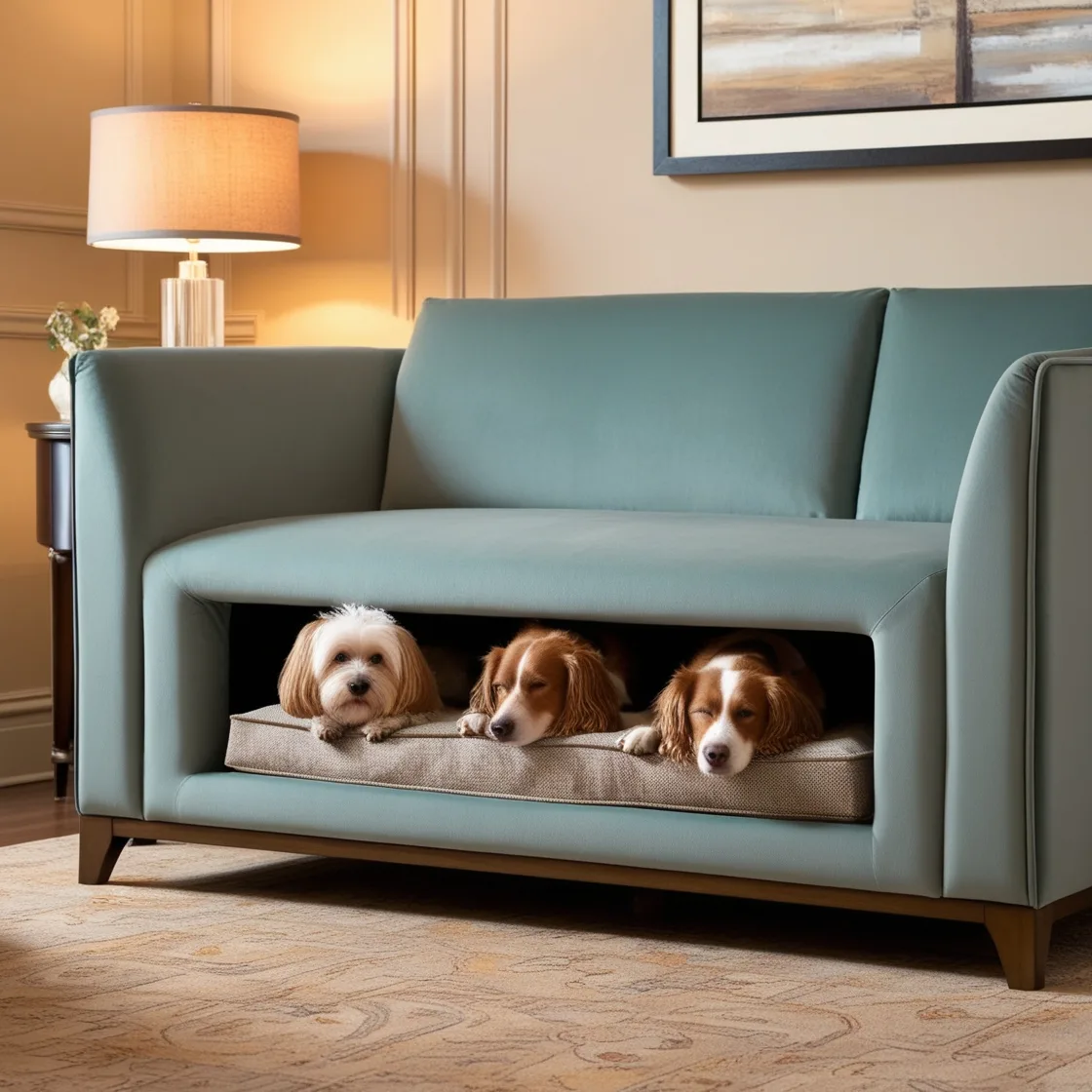 Sofa with Built-In Dog Bed Pods: The Ultimate Comfort for You and Your Furry Friend