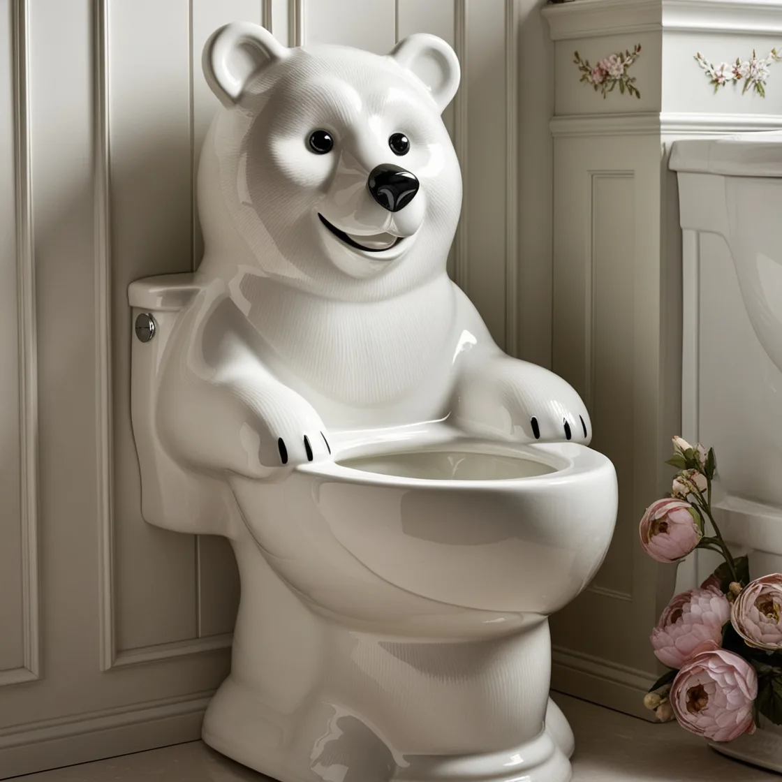 Cuteness Meets Functionality: The Adorable Teddy Bear Toilet for a Whimsical Bathroom Upgrade