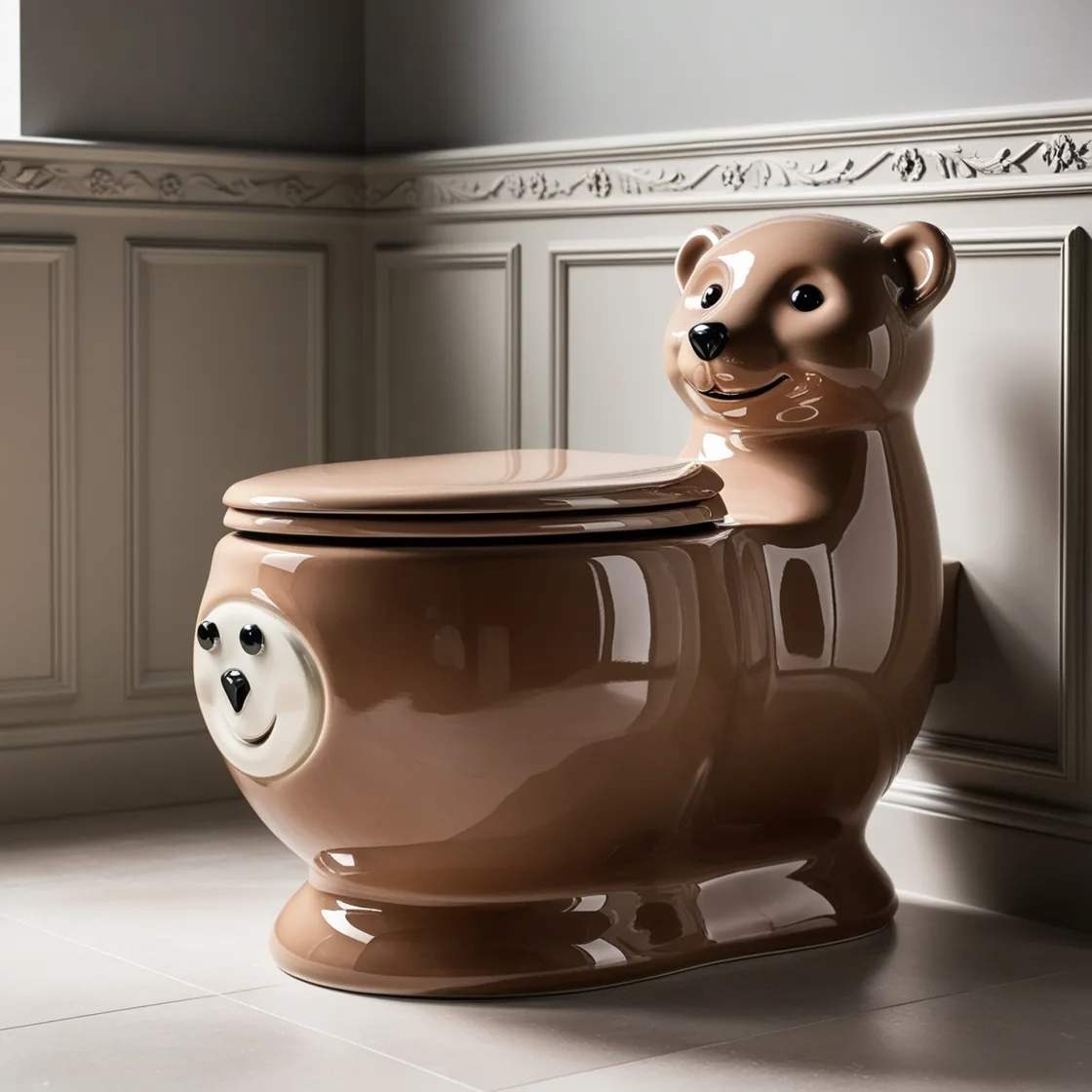 Cuteness Meets Functionality: The Adorable Teddy Bear Toilet for a Whimsical Bathroom Upgrade