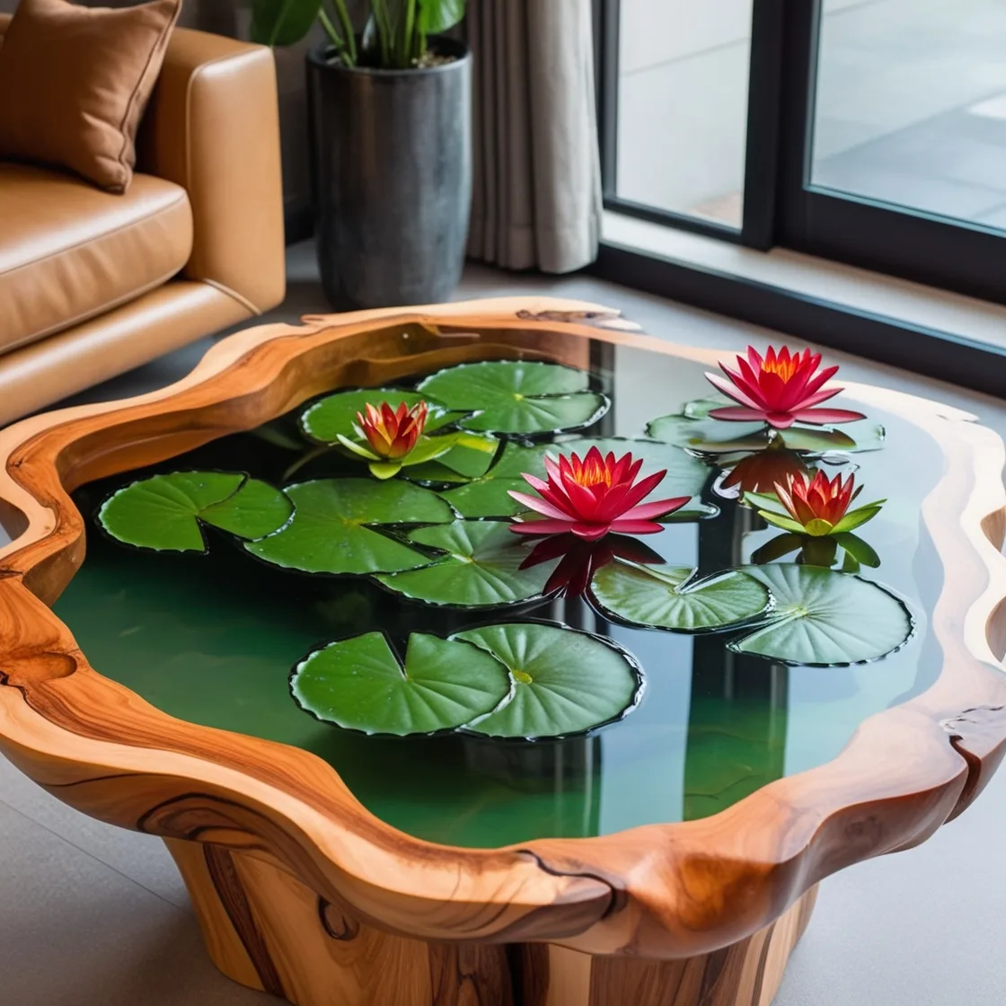 Wood and Epoxy Coffee Table: A Modern Fusion of Nature and Art