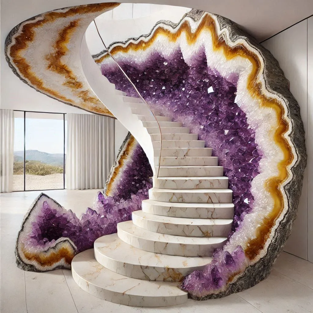 Elevate Your Home’s Elegance with a Stunning Amethyst Staircase