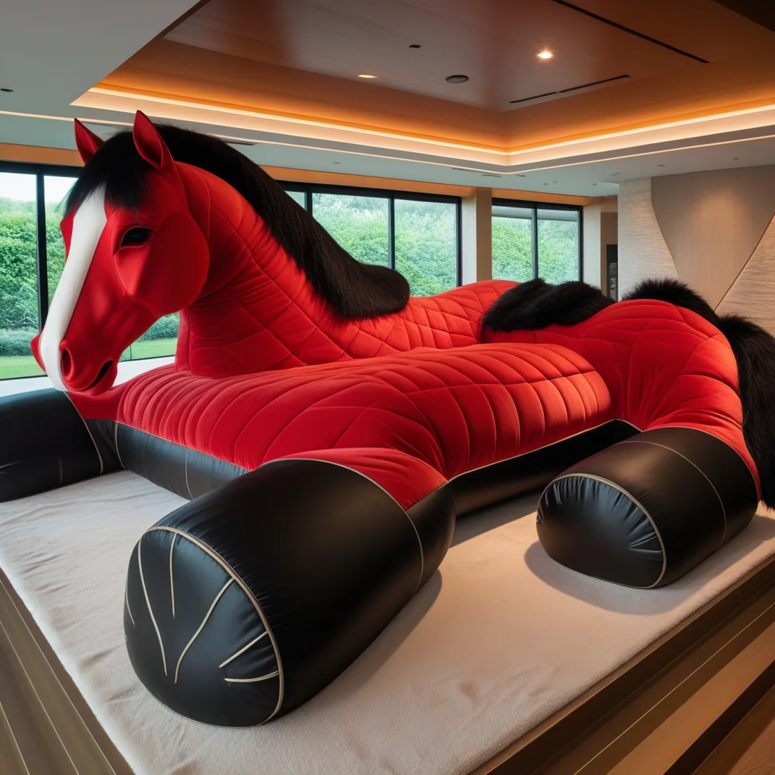 Relax Like Royalty with a Giant Horse Shaped Lounger