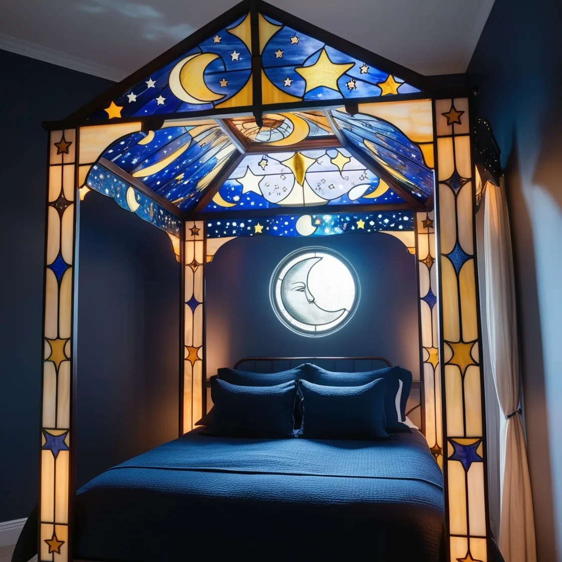 Stained Glass Bed: Where Artistic Beauty Meets Restful Luxury