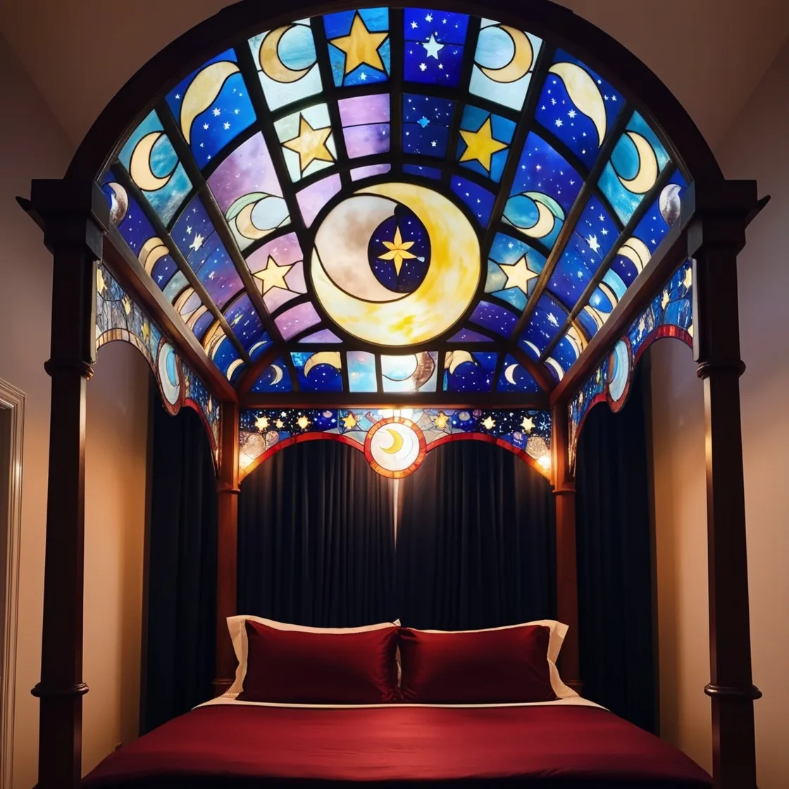 Stained Glass Bed: Where Artistic Beauty Meets Restful Luxury