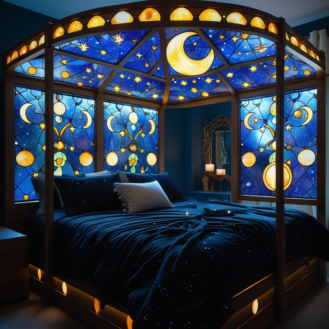 Stained Glass Bed: Where Artistic Beauty Meets Restful Luxury