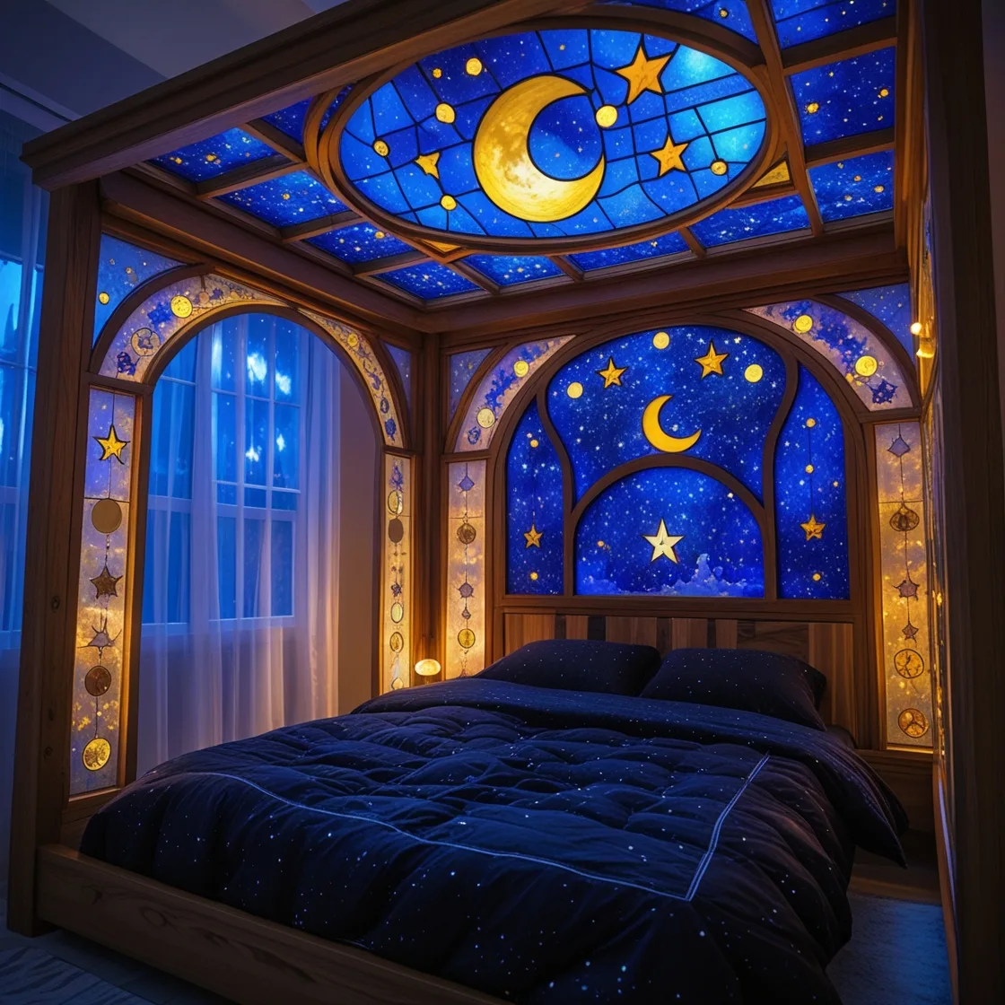 Stained Glass Bed: Where Artistic Beauty Meets Restful Luxury