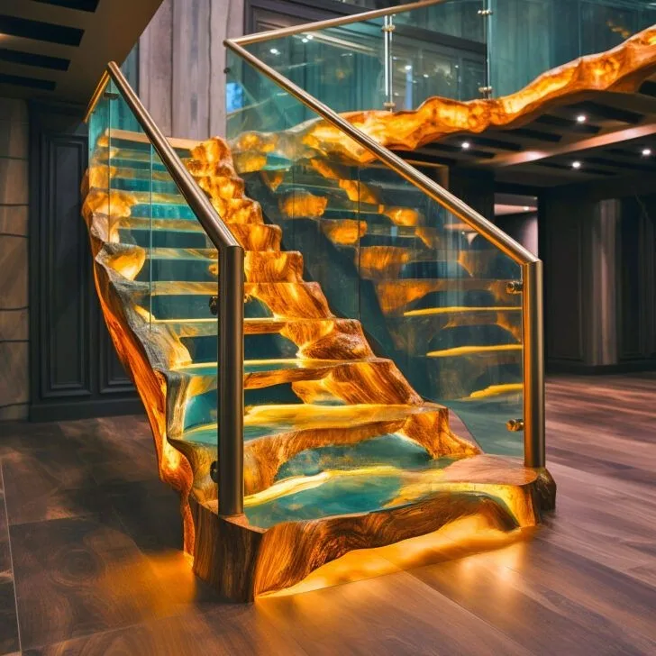 Transform Your Space with Epoxy Active Scene Staircases