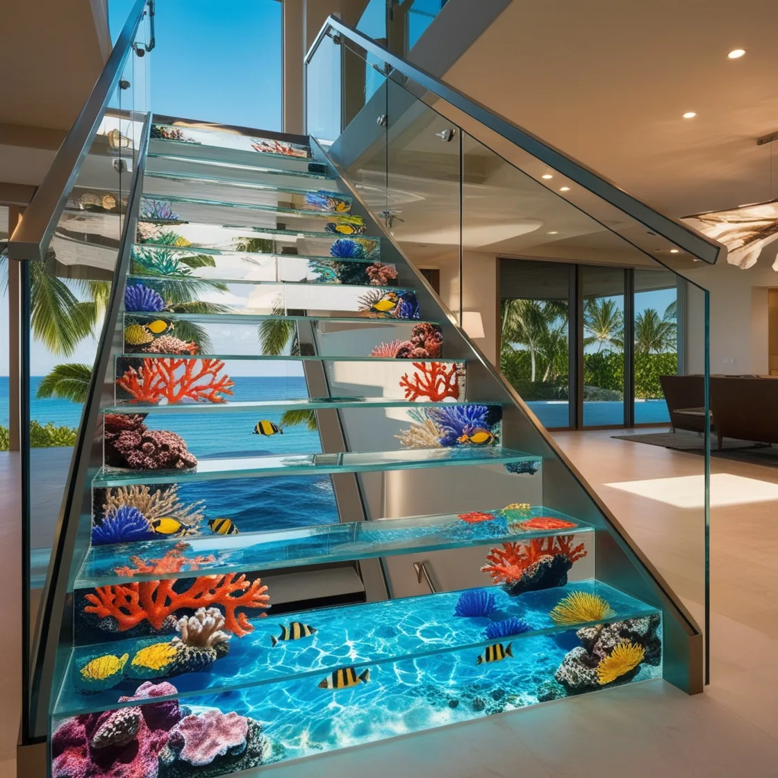 Transform Your Space with Epoxy Active Scene Staircases