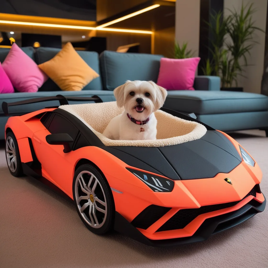 Luxury Meets Comfort: The Lamborghini-Inspired Pet Bed for Your Furry Friend