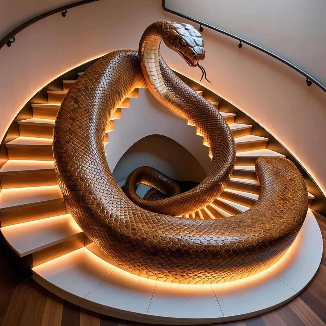 Slither into Elegance: The Captivating Design of a Snake Shaped Staircase