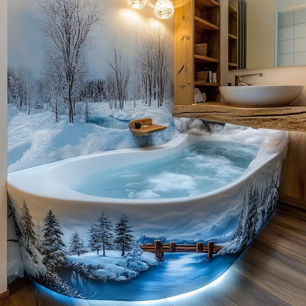 Winter Themed Bathtubs: Embrace the Chill in Luxurious Comfort