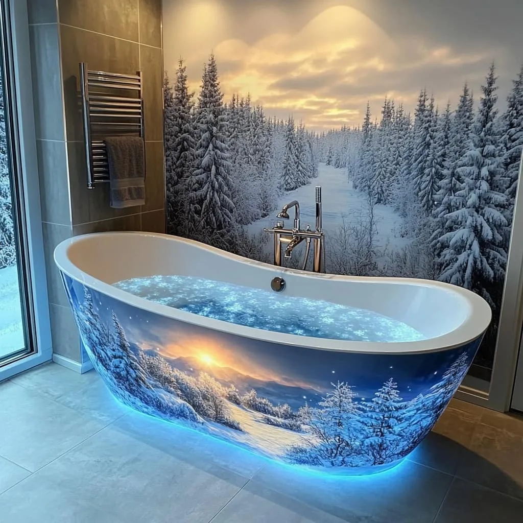 Winter Themed Bathtubs: Embrace the Chill in Luxurious Comfort