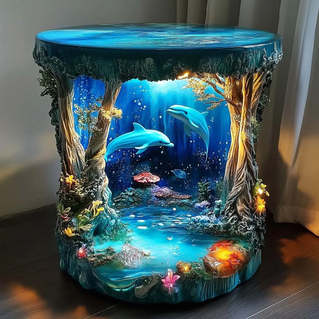 Dolphin Themed Side Tables: A Splash of Elegance and Oceanic Charm for Your Home