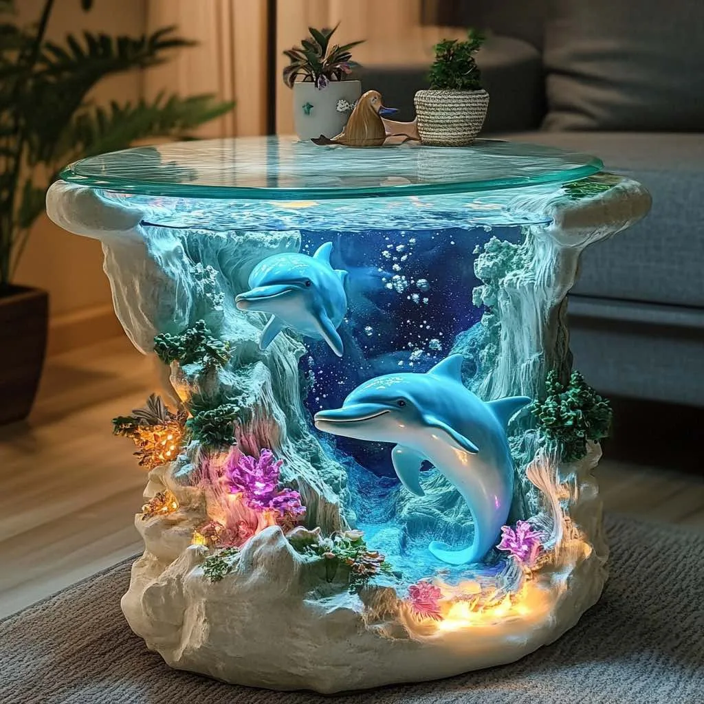 Dolphin Themed Side Tables: A Splash of Elegance and Oceanic Charm for Your Home