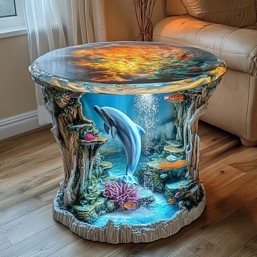 Dolphin Themed Side Tables: A Splash of Elegance and Oceanic Charm for Your Home