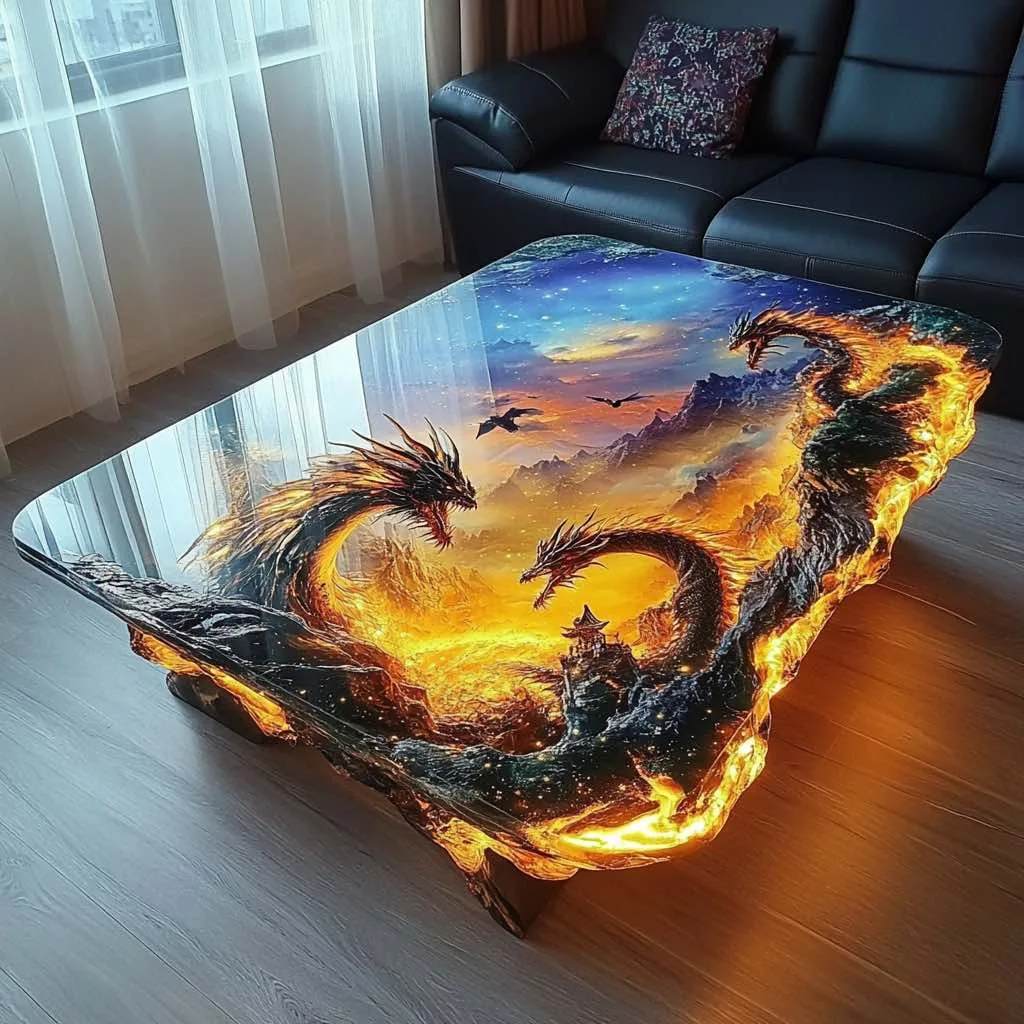 Dragon Themed Coffee Tables: Add a Mythical Touch to Your Living Space