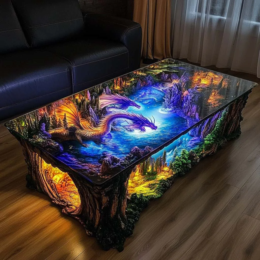 Dragon Themed Coffee Tables: Add a Mythical Touch to Your Living Space