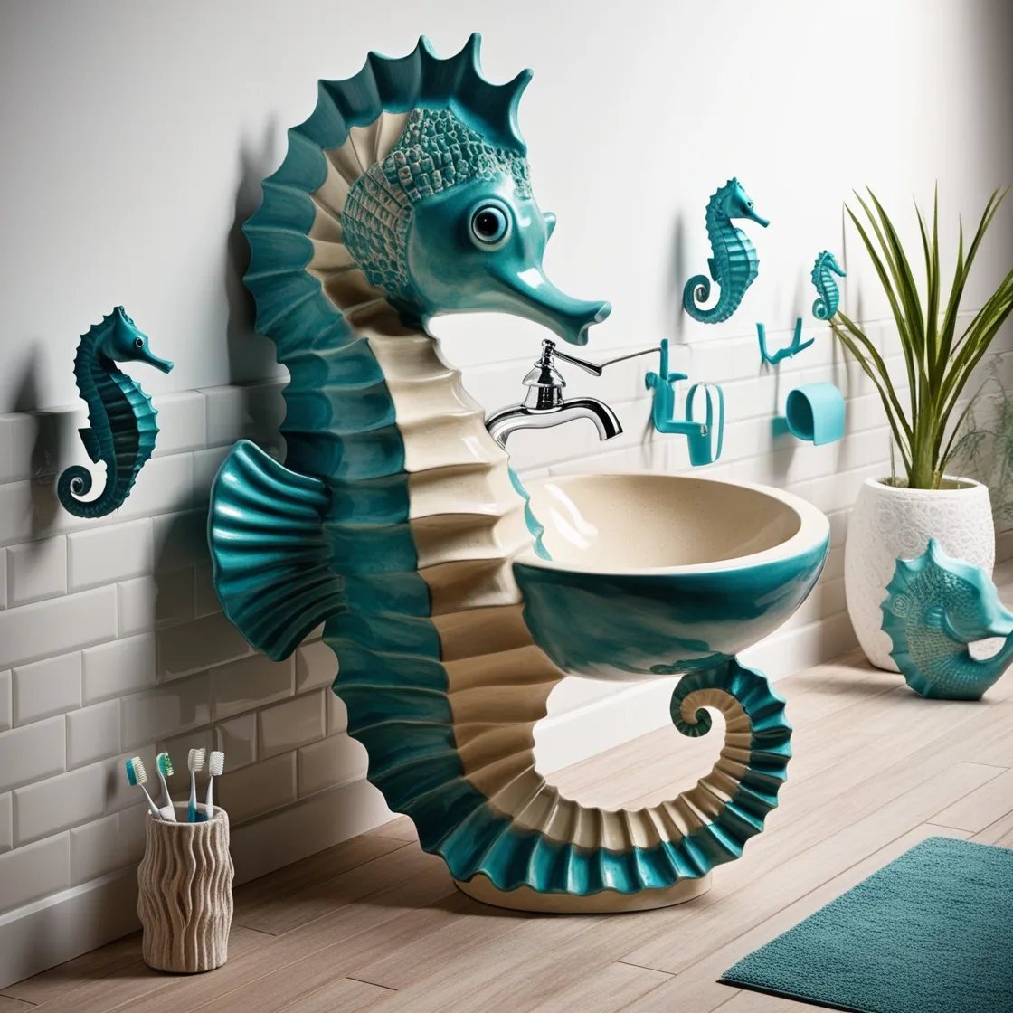 Sea Creature Sinks: Dive into Ocean-Inspired Elegance for Your Bathroom