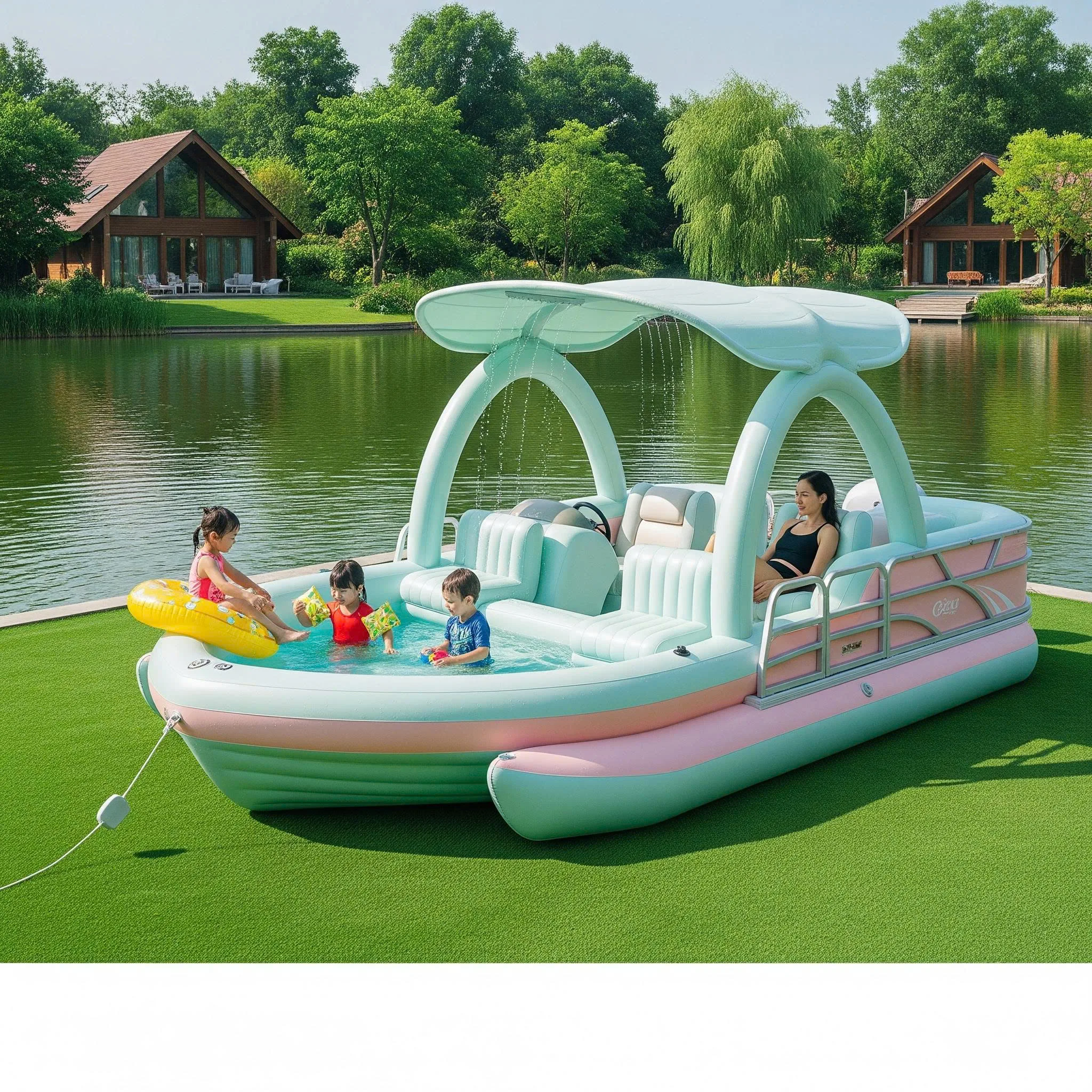 Inflatable Pontoon Boat Pools: Floating Fun Meets Ultimate Relaxation