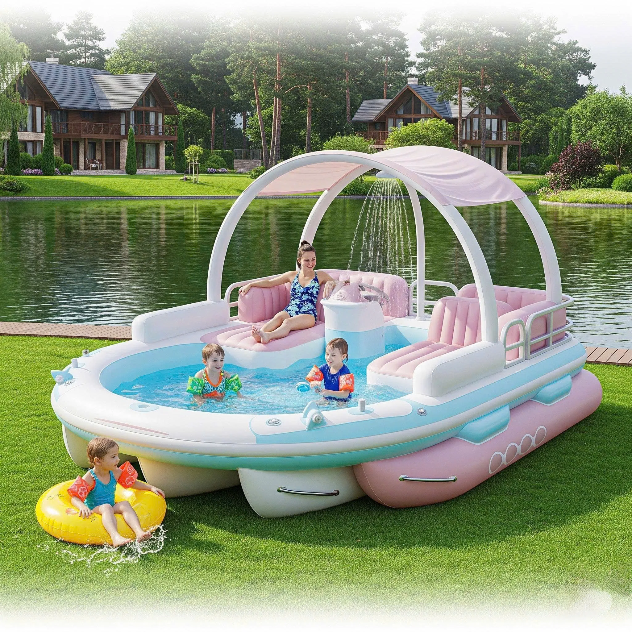 Inflatable Pontoon Boat Pools: Floating Fun Meets Ultimate Relaxation