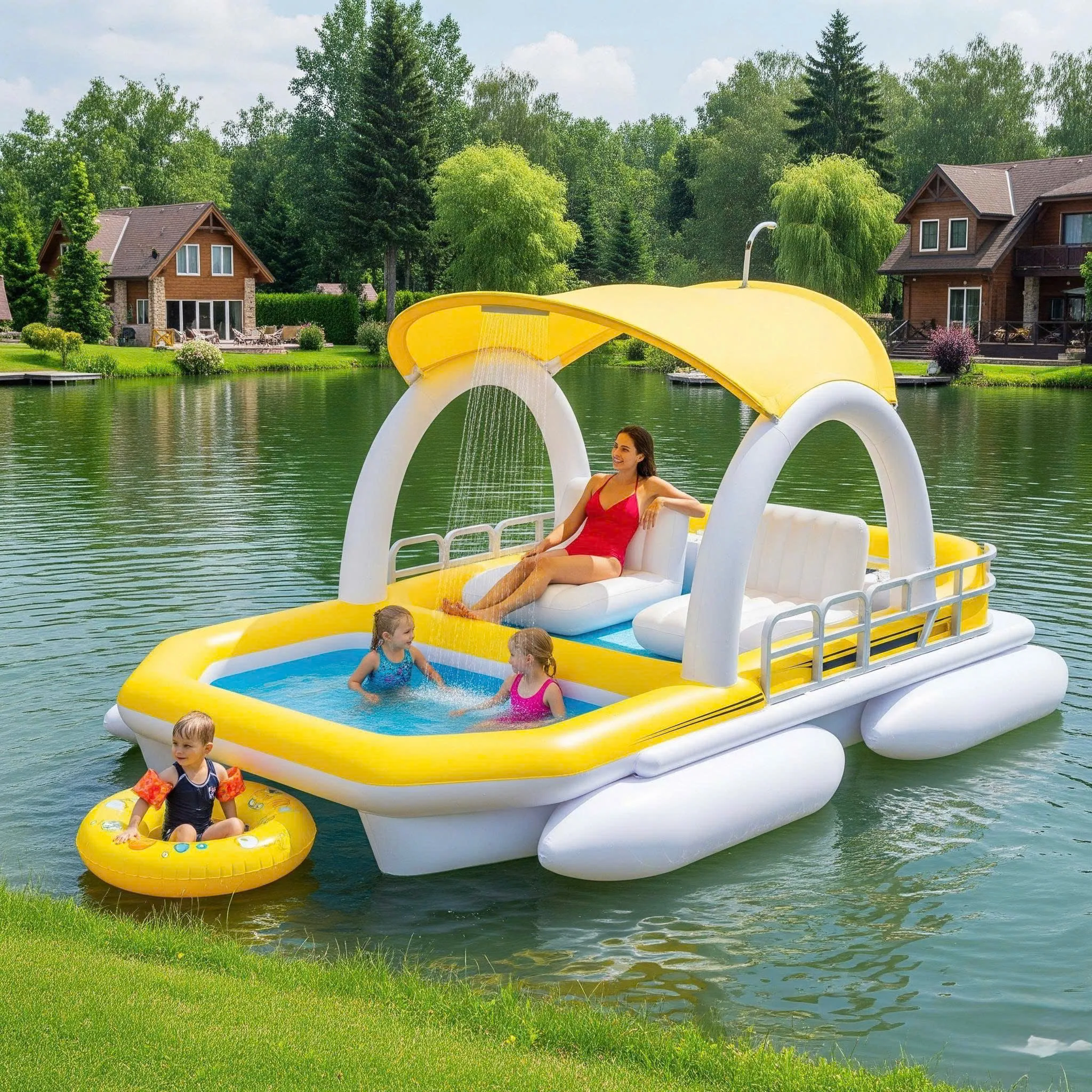Inflatable Pontoon Boat Pools: Floating Fun Meets Ultimate Relaxation